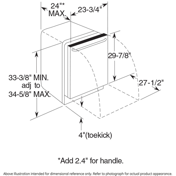 GE® Dishwasher with Hidden Controls