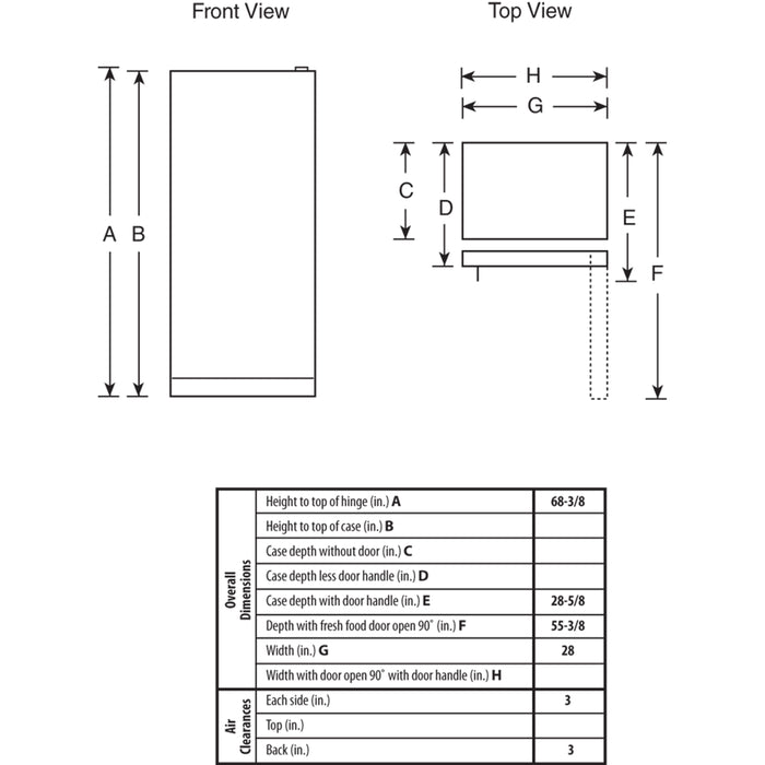 GE® 13.7 Cu. Ft. Frost-Free Upright Freezer