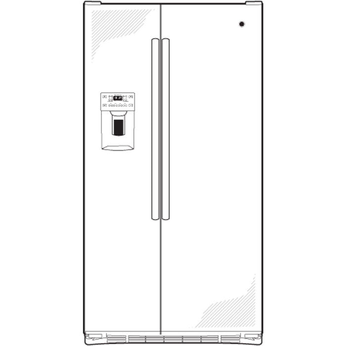GE® 22.7 Cu. Ft. Counter-Depth Side-By-Side Refrigerator