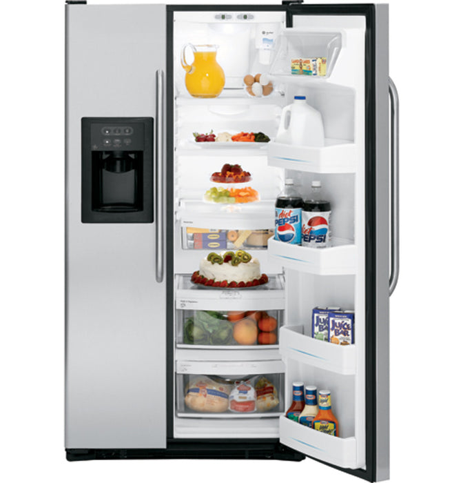 GE® ENERGY STAR® 25.4 Cu. Ft. Stainless Side-By-Side Refrigerator with Dispenser