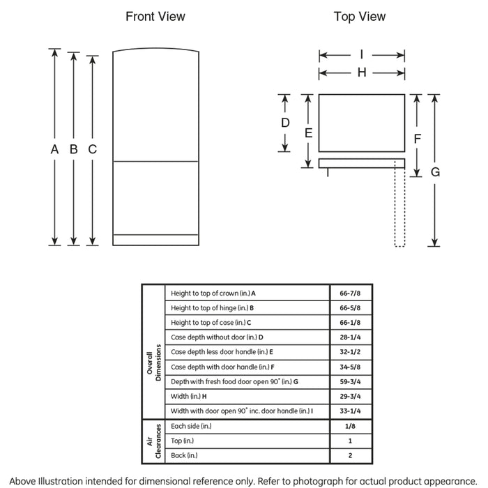 GE® 20.3 Cu. Ft. Bottom Freezer Refrigerator
