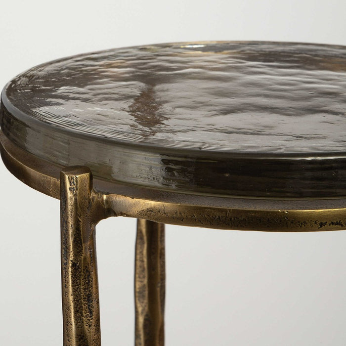 ETERNITY ACCENT TABLE, BRASS