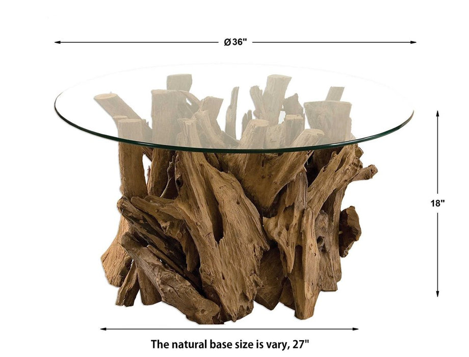 DRIFTWOOD COFFEE TABLE, SMALL, 2 CARTONS