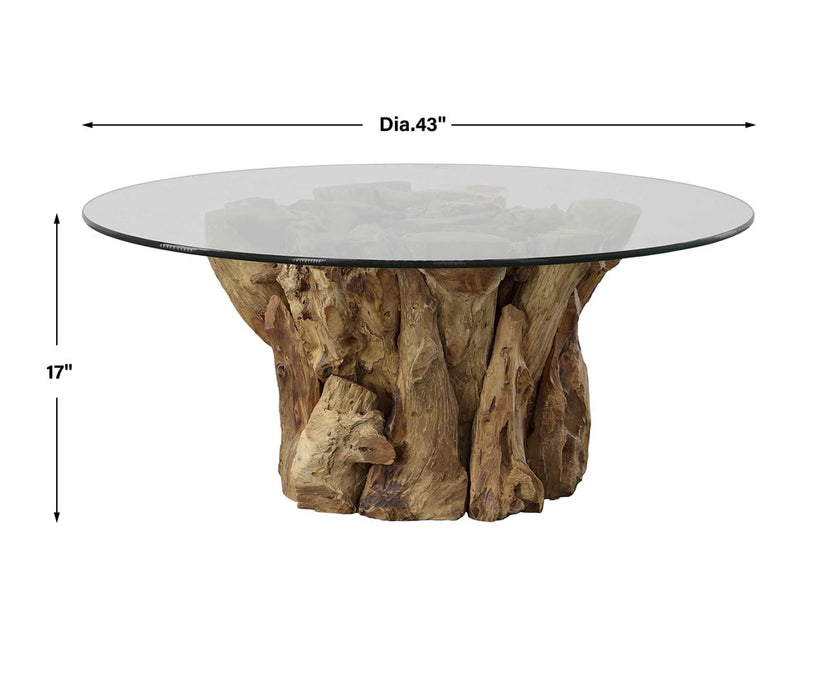 DRIFTWOOD COFFEE TABLE, LARGE, 2 CARTONS