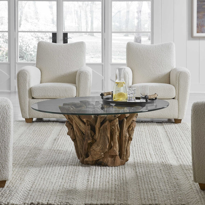 DRIFTWOOD COFFEE TABLE, LARGE, 2 CARTONS