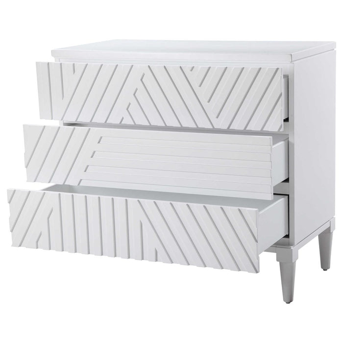 COLBY 3 DRAWER CHEST, WHITE