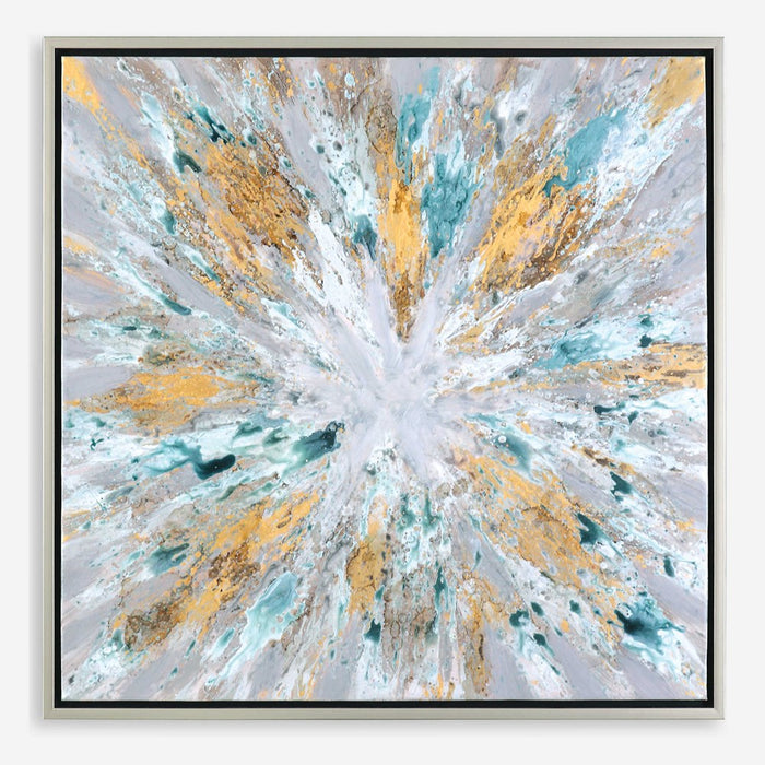 EXPLODING STAR HAND PAINTED CANVAS