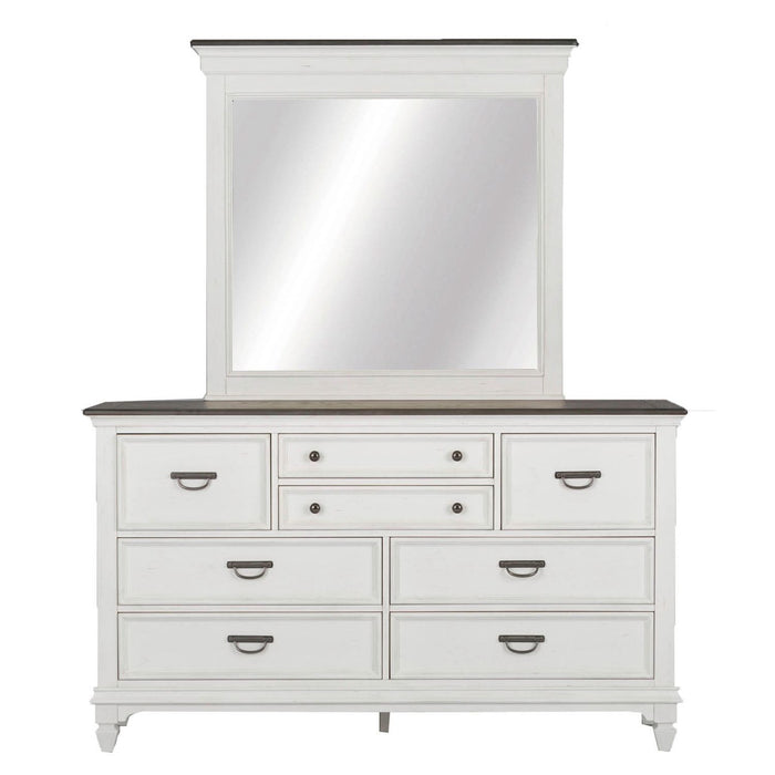 Allyson Park - King Panel Bed, Dresser & Mirror, Chest