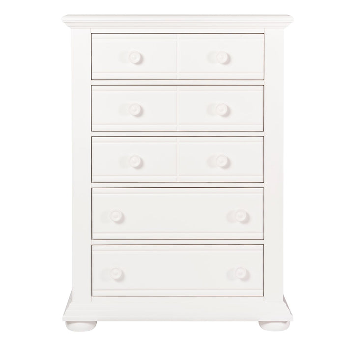 Summer House I - King Panel Bed, Dresser & Mirror, Chest