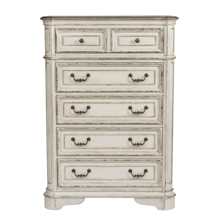 Magnolia Manor - King Panel Bed, Dresser & Mirror, Chest