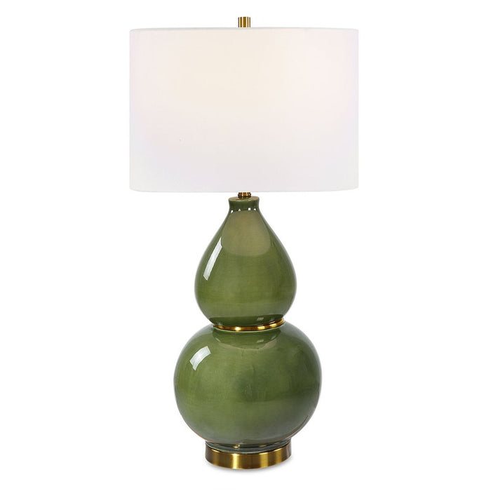 Gourd Table Lamp, Green