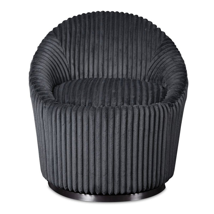 Crue Swivel Chair, Gunmetal