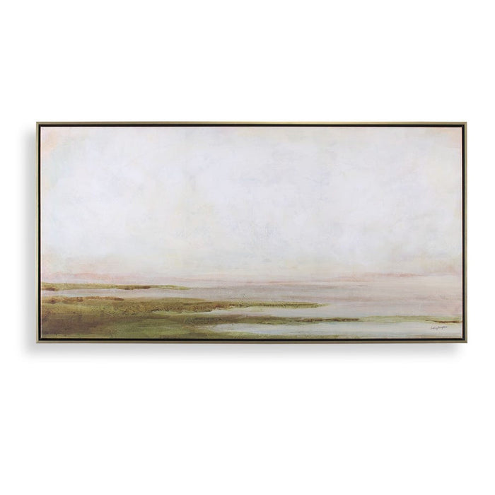 Hazy Lake Framed Canvas