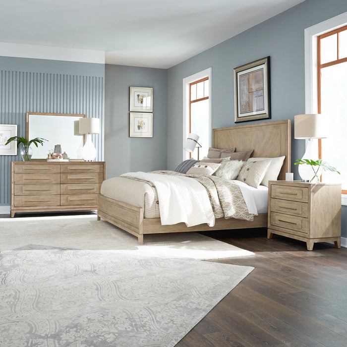 Brentwood - King Panel Bed, Dresser & Mirror, Night Stand