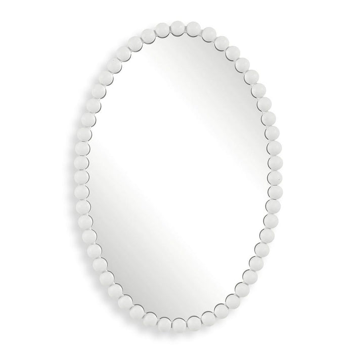 Serna Oval Mirror, White