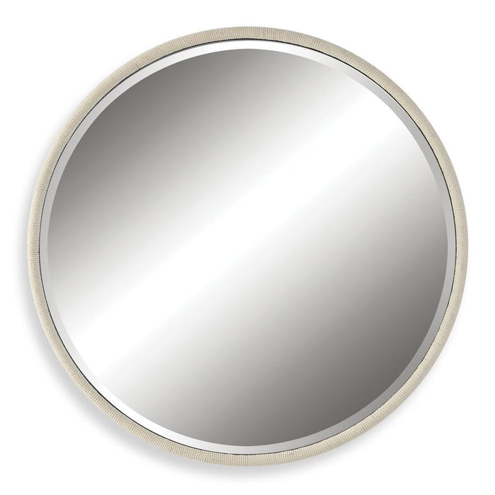 Ranchero Round Mirror, White