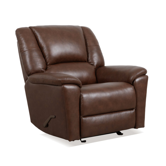 Plush Leather Gliding Recliner