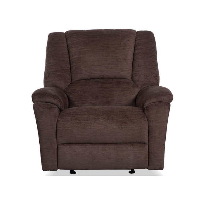 Plush Fabric Power Gliding Recliner with Power Headrest & Lumbar