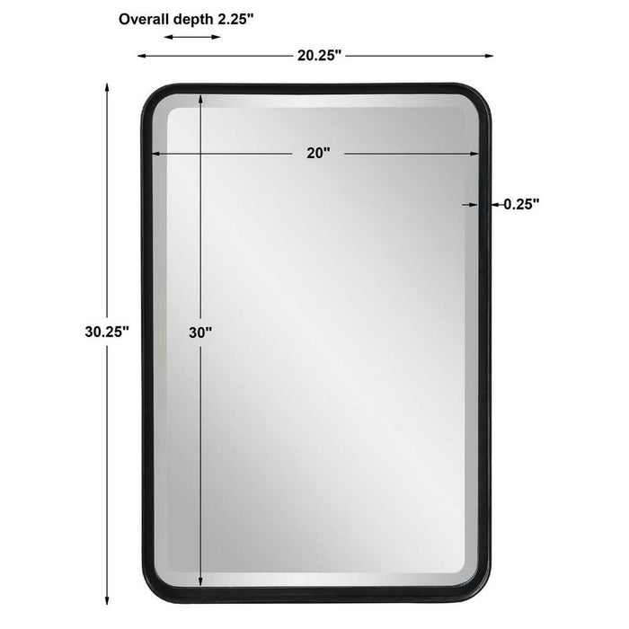 Crofton Vanity Mirror, Black