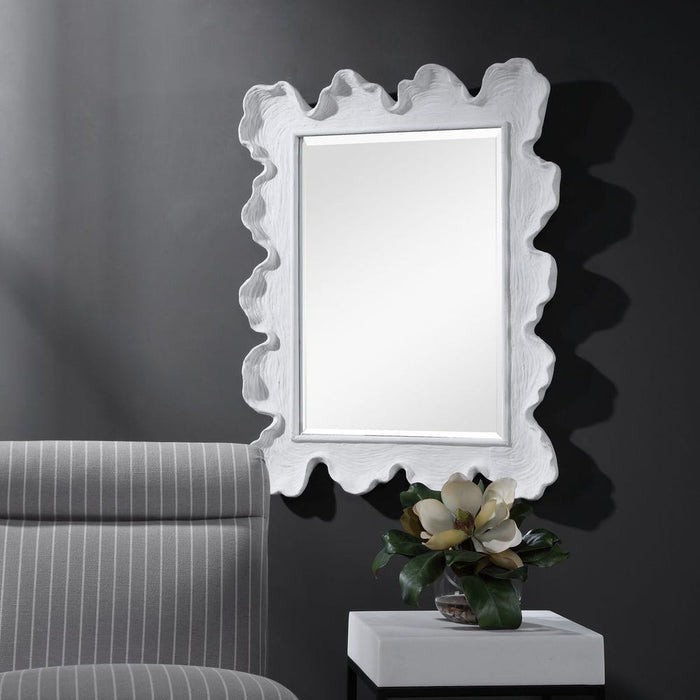 Sea Coral Mirror, White