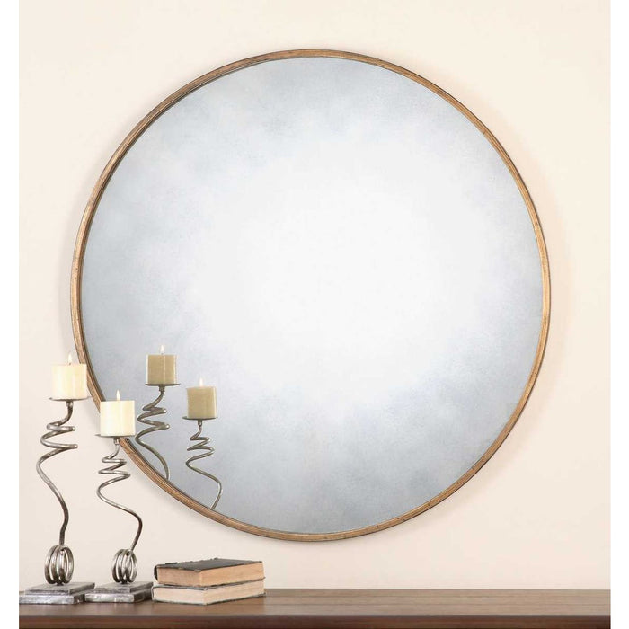 Junius Round Mirror, Gold