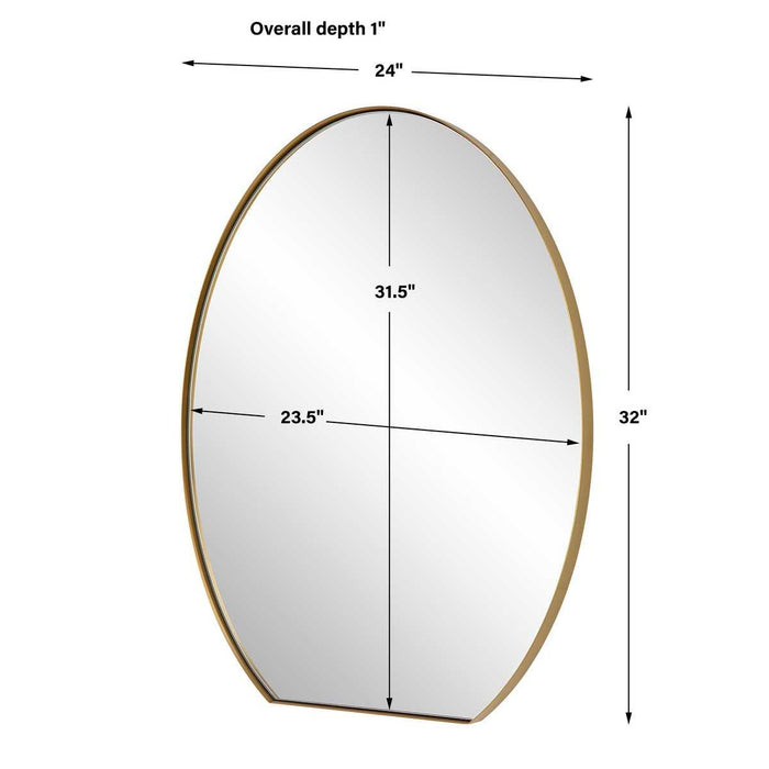 Cabell Oval Mirror, Brass