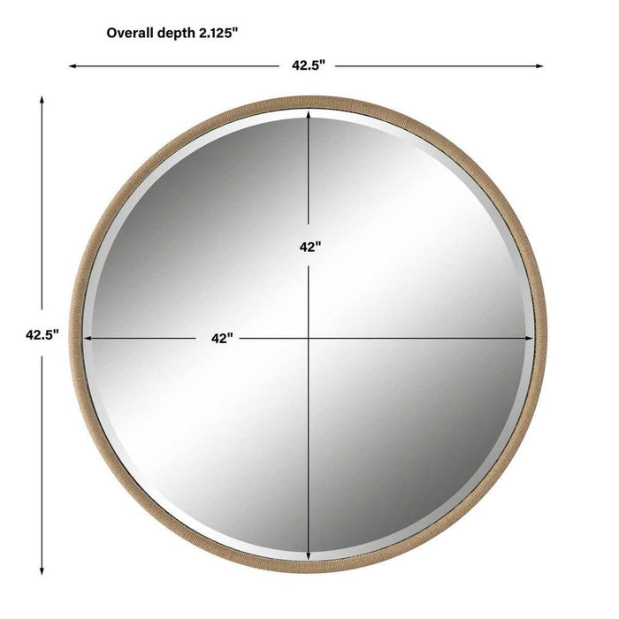 Ranchero Round Mirror, Natural