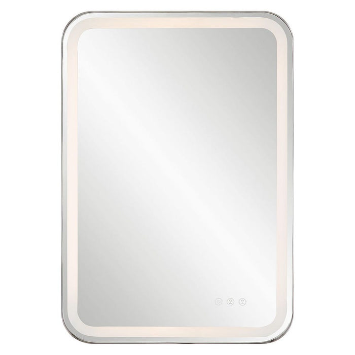 Crofton Lighted Vanity Mirror, Nickel