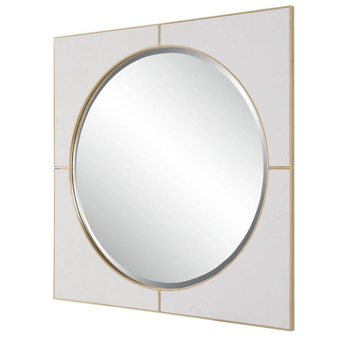 Cyprus Square Mirror, White