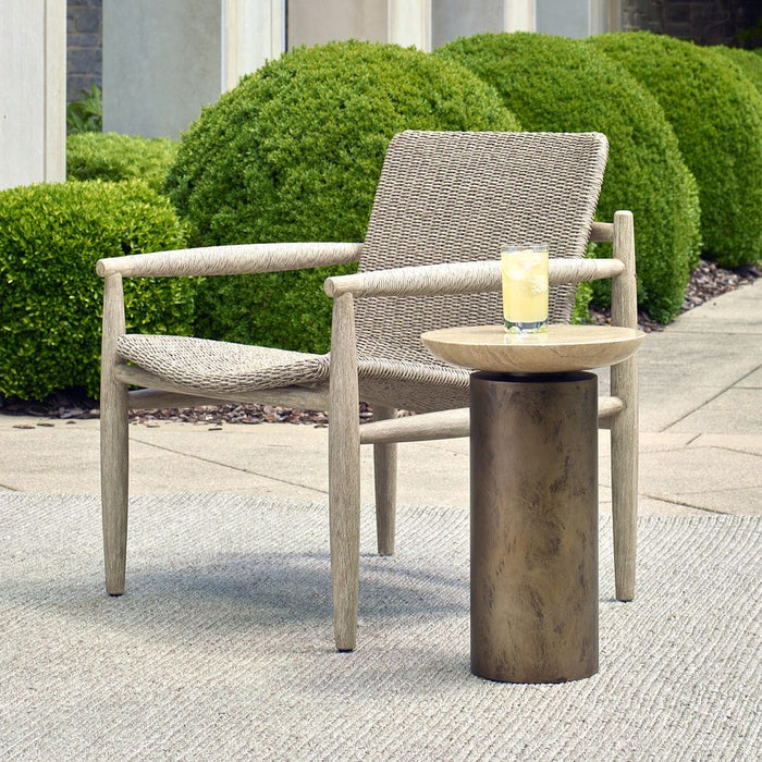 Oslo Outdoor Accent Table, Brass, 2 Cartons