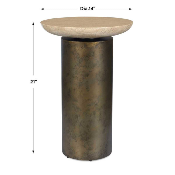 Oslo Outdoor Accent Table, Brass, 2 Cartons