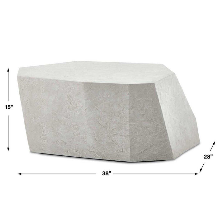 Parra Outdoor Coffee Table, Limestone