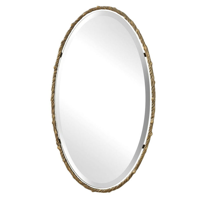 Twisted Branch Oval Mirror