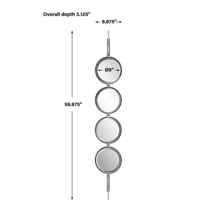 Button Mirror, Silver