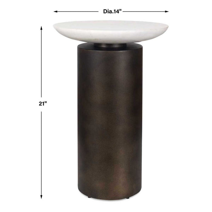Olso Outdoor Accent Table, Bronze, 2 Cartons