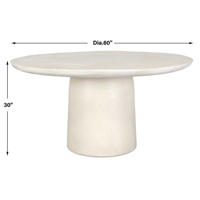 Madrone Outdoor Dining Table, Warm White, 2 Cartons