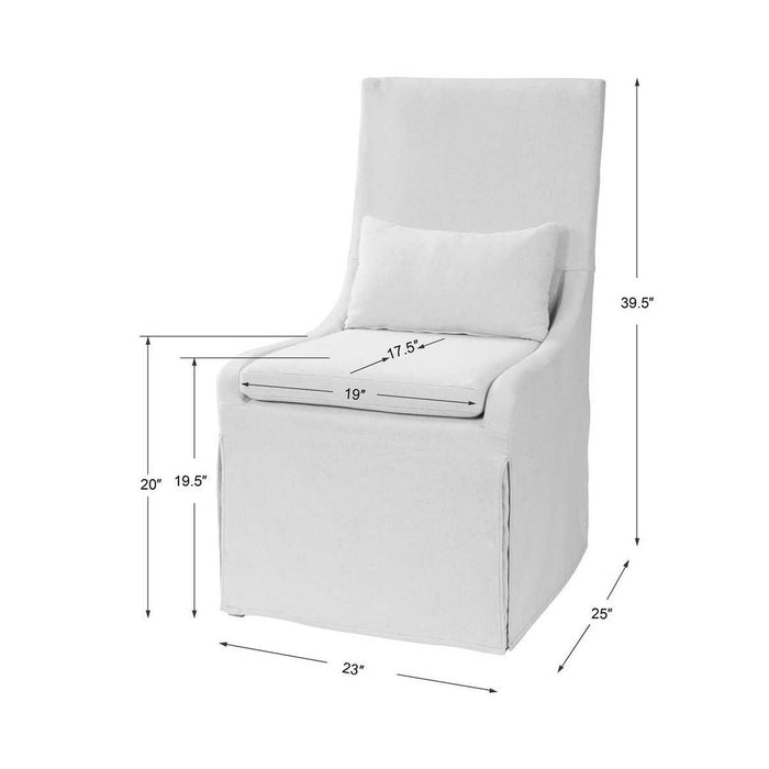 Coley Armless Chair, Linen