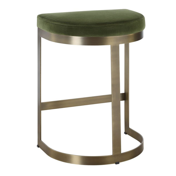 Ivanna Counter Stool, Brass - Moss