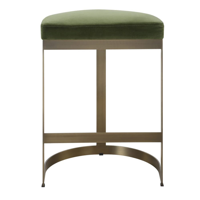 Ivanna Counter Stool, Brass - Moss