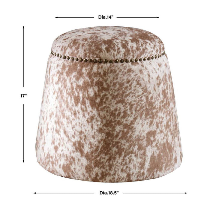 Gumdrop Ottoman, Cow Hide