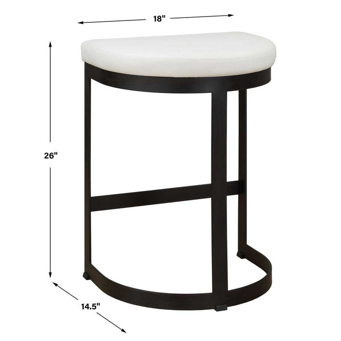Ivanna Counter Stool, Black - White