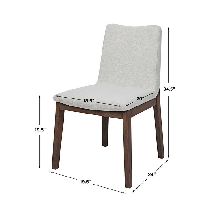 Delano Armless Chair, Walnut, 2 PER BOX, Priced Each