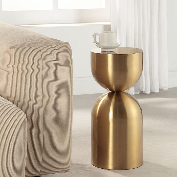 Golden Vessel Accent Table