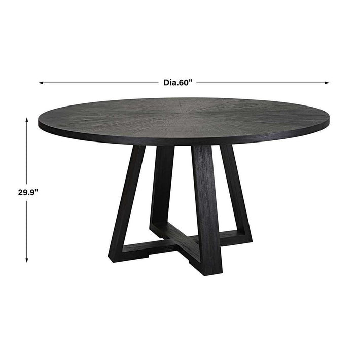 Gidran Dining Table, Black, 2 Cartons