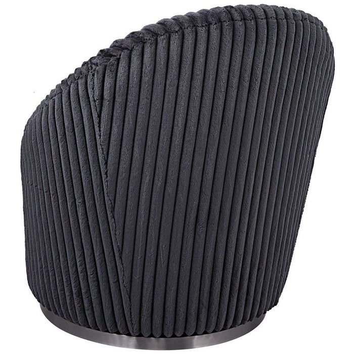 Crue Swivel Chair, Gunmetal
