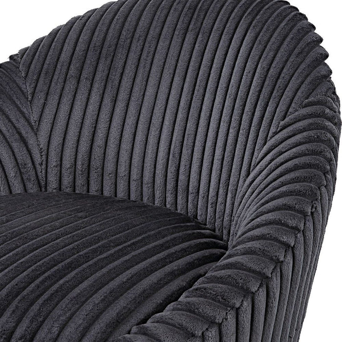Crue Swivel Chair, Gunmetal