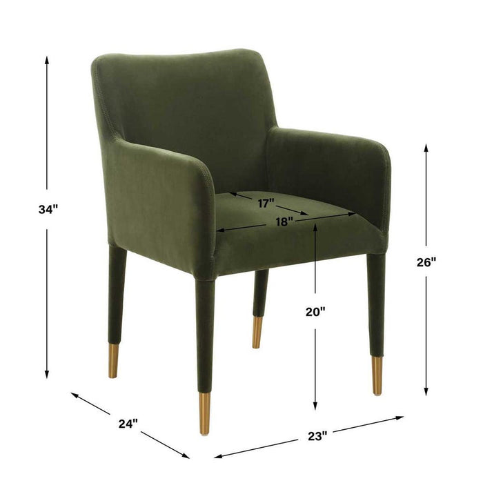 Conifer Dining Arm Chair, Moss