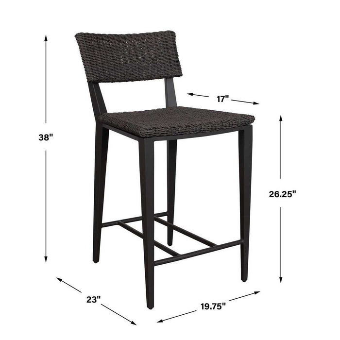 Calbas Outdoor Counter Stool, Java