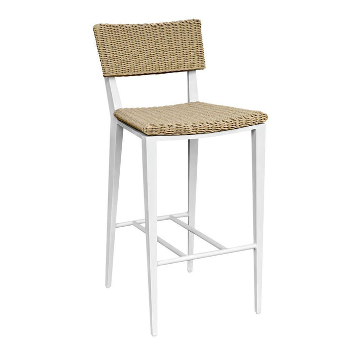 Calbas Outdoor Bar Stool, White