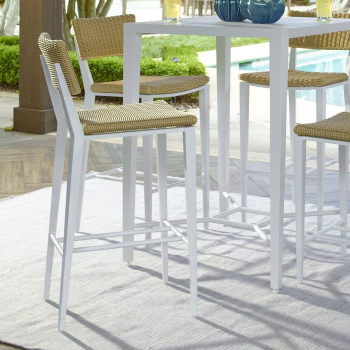 Calbas Outdoor Bar Stool, White